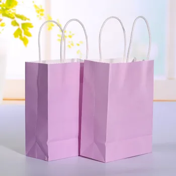 20pcs/lot Light purple kraft paper bag with handle Wedding Party Favor Paper Gift Bags 21*15*8cm
20pcs/lot Light purple kraft paper bag with handle Wedding Party Favor Paper Gift Bags 21*15*8cm
