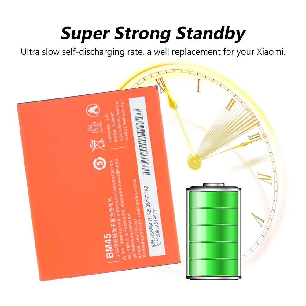 Rechargeable Replacement Battery Genuine Original 3060mAh BM-45 BM 45 BM45 Battery For Xiaomi Redmi Note 2 Hongmi Note 2
Rechargeable Replacement Battery Genuine Original 3060mAh BM-45 BM 45 BM45 Battery For Xiaomi Redmi Note 2 Hongmi Note 2
