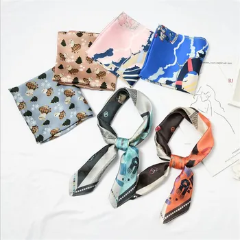 2019 New Women's Square Satin Spring Silk Scarf Scarves Headband Wrap Shawls 70*70 cm floral Print Patchwork Tie Neckerchiefs
2019 New Women's Square Satin Spring Silk Scarf Scarves Headband Wrap Shawls 70*70 cm floral Print Patchwork Tie Neckerchiefs