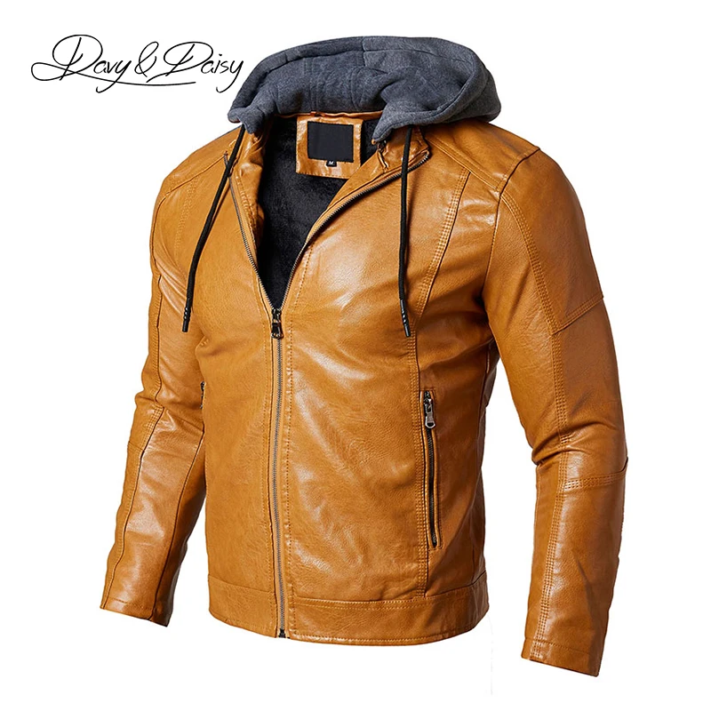 DAVYDAISY 2019 New High Quality PU Leather Jackets Men Autumn Winter Hooded Causal Fashion Men Jacket Jaqueta Masculina DCT-261
DAVYDAISY 2019 New High Quality PU Leather Jackets Men Autumn Winter Hooded Causal Fashion Men Jacket Jaqueta Masculina DCT-261