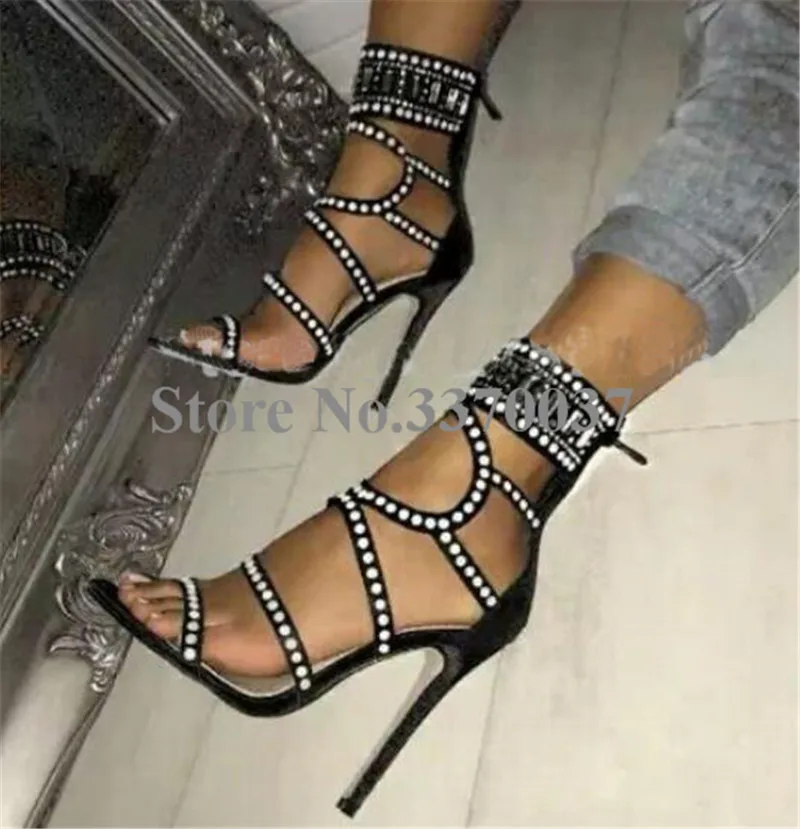 2018 New Fashion Women Open Toe Rhinestone High Heel Sandals Ankle Wrap Crystal Gladiator Sandals Formal Dress Shoes
2018 New Fashion Women Open Toe Rhinestone High Heel Sandals Ankle Wrap Crystal Gladiator Sandals Formal Dress Shoes