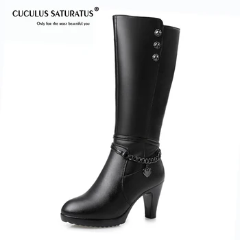 Cuculus 2020 Genuine Leather motorcycle boots. thick wool warm winter boots. female fashion long-barreled 1913
Cuculus 2020 Genuine Leather motorcycle boots. thick wool warm winter boots. female fashion long-barreled 1913
