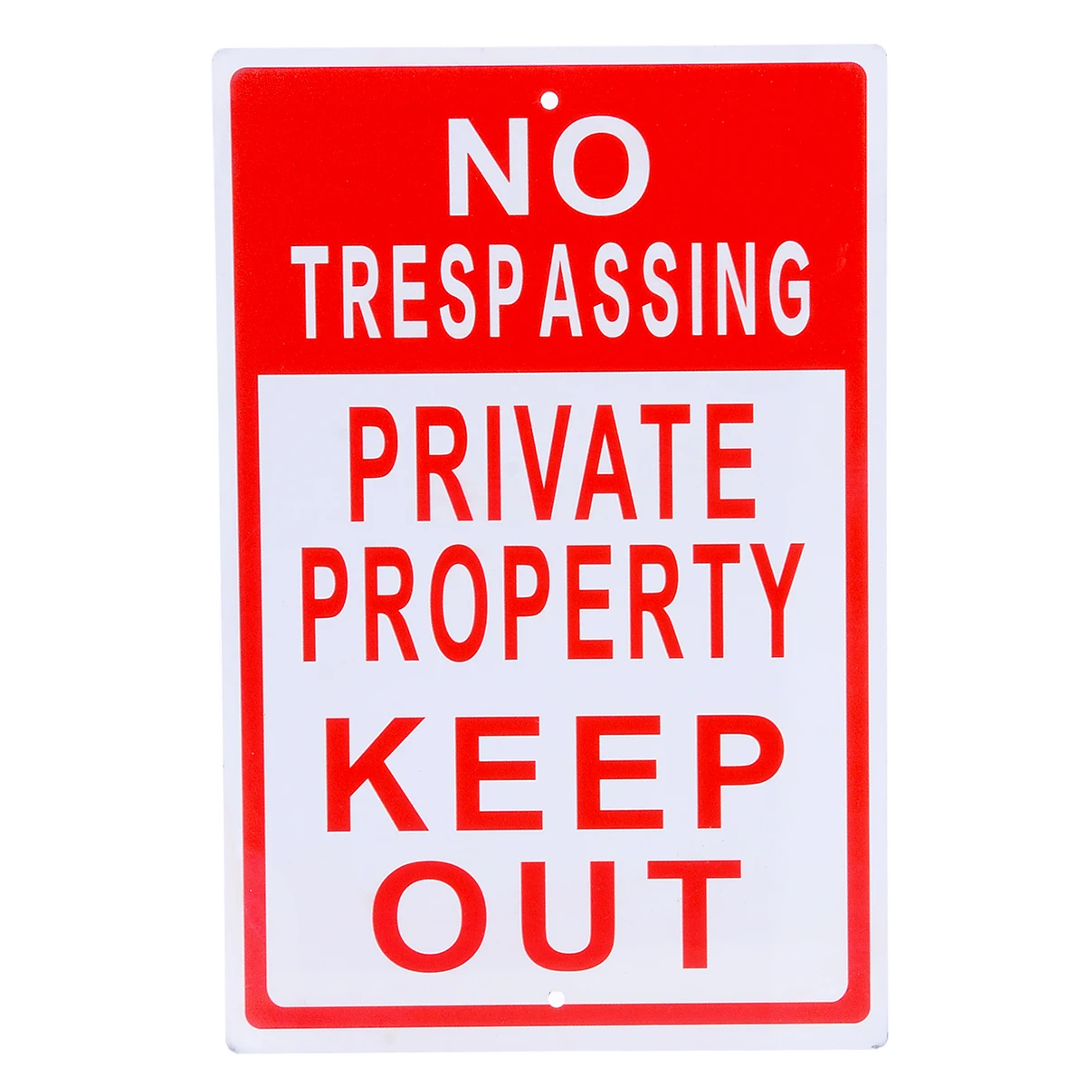 Rectangle White Red Metal Sign No Trespassing Private Property Keep Out Do Not Enter Aluminum Sign 8"x12" For Workplace
Rectangle White Red Metal Sign No Trespassing Private Property Keep Out Do Not Enter Aluminum Sign 8"x12" For Workplace