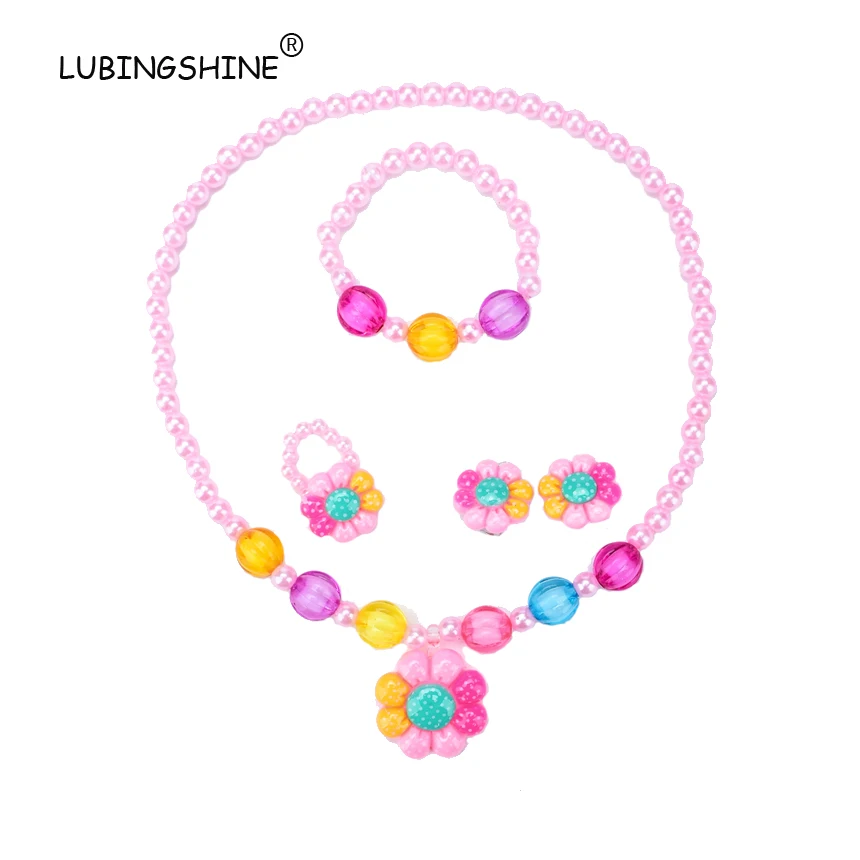 LUBINGSHINE Children Jewelry Sets For Girls Candy Color Bead Flower Pendant Necklace Bracelet Ring Earring Kids Girls Resin Set
LUBINGSHINE Children Jewelry Sets For Girls Candy Color Bead Flower Pendant Necklace Bracelet Ring Earring Kids Girls Resin Set