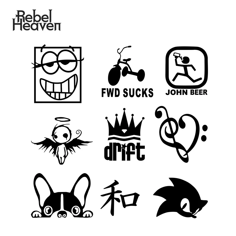 Rebel Heaven Car Styling Funny Car Stickers JDM Chinese Characters He Guard DOG Fallen Angel of Death Vinyl Car Stickers Decals
Rebel Heaven Car Styling Funny Car Stickers JDM Chinese Characters He Guard DOG Fallen Angel of Death Vinyl Car Stickers Decals