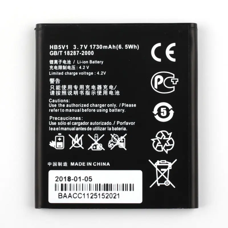 Dinto 1pc HB5V1 Replacement Phone Battery for Huawei Honor BEE Y511 Y518 Y300C Y516 Y535C Y500 G350 T8833 Y360-u61 Y336-U02
Dinto 1pc HB5V1 Replacement Phone Battery for Huawei Honor BEE Y511 Y518 Y300C Y516 Y535C Y500 G350 T8833 Y360-u61 Y336-U02