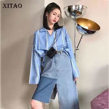 XITAO Two Piece Set Striped Goddess Fan V Neck Loose Top Women Split Korea Fashion 2019 Autumn Skirt Wild Joker Elegant WLD1972
XITAO Two Piece Set Striped Goddess Fan V Neck Loose Top Women Split Korea Fashion 2019 Autumn Skirt Wild Joker Elegant WLD1972