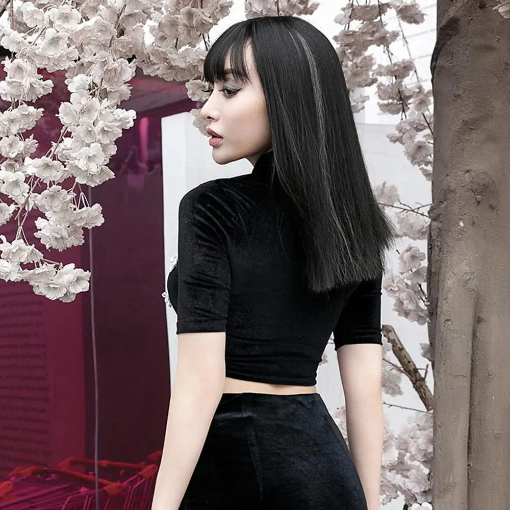Women Gothic Punk Chinese Cheongsam Bodycon Vintage T-Shirt Crop Top 2019 Fashion Women Tank Top Summer Short Sleeve Button TT5
Women Gothic Punk Chinese Cheongsam Bodycon Vintage T-Shirt Crop Top 2019 Fashion Women Tank Top Summer Short Sleeve Button TT5