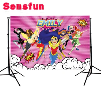 Vinyl Children Party Photography Backdrops Cartoon Pink Girls Superheros Custom Photo Studio Backdrop Background 7x5ft
Vinyl Children Party Photography Backdrops Cartoon Pink Girls Superheros Custom Photo Studio Backdrop Background 7x5ft