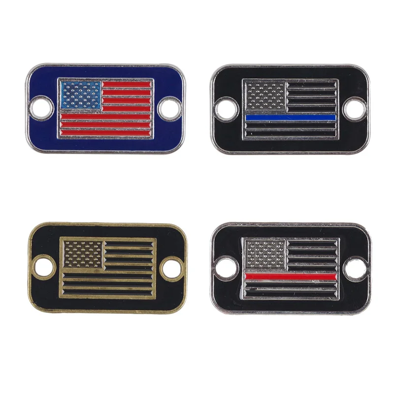 4 pcs Metal USA Flag Tag for 550 Paracord Outdoor Survival Bracelet Keychain DIY Knitting Braided Alloy Accessories
4 pcs Metal USA Flag Tag for 550 Paracord Outdoor Survival Bracelet Keychain DIY Knitting Braided Alloy Accessories