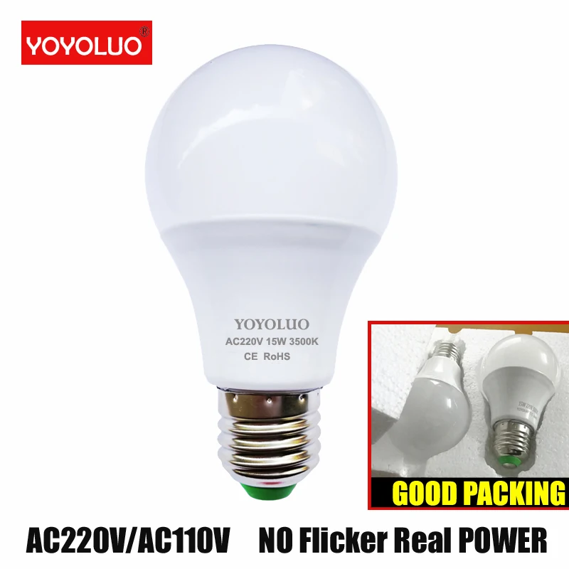 2018 Aluminum cooling Real power led lamp 3w 5w 7w 9w 12w 15w led bulb B22 led e27 220V 110V warm cold white led light SMD 2835
2018 Aluminum cooling Real power led lamp 3w 5w 7w 9w 12w 15w led bulb B22 led e27 220V 110V warm cold white led light SMD 2835