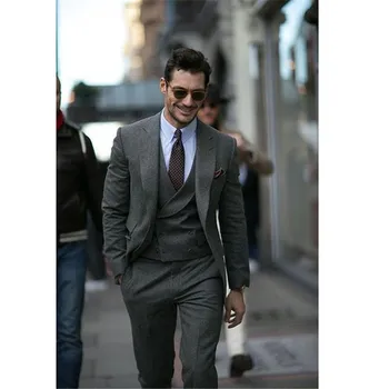 Masculino Smoking Grey Tweed Jacket Men Suit New Fashion Terno Slim Fit Tuxedo 3Piece(Jacket+Pants+Vest+Tie) Groom Custom Blazer
Masculino Smoking Grey Tweed Jacket Men Suit New Fashion Terno Slim Fit Tuxedo 3Piece(Jacket+Pants+Vest+Tie) Groom Custom Blazer