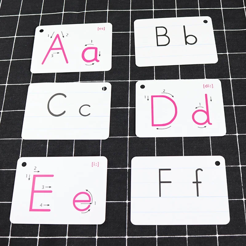26 Letter English Flash Card Handwritten Early Development Learning Educational Toy For Children Kid Gift With Buckle
26 Letter English Flash Card Handwritten Early Development Learning Educational Toy For Children Kid Gift With Buckle