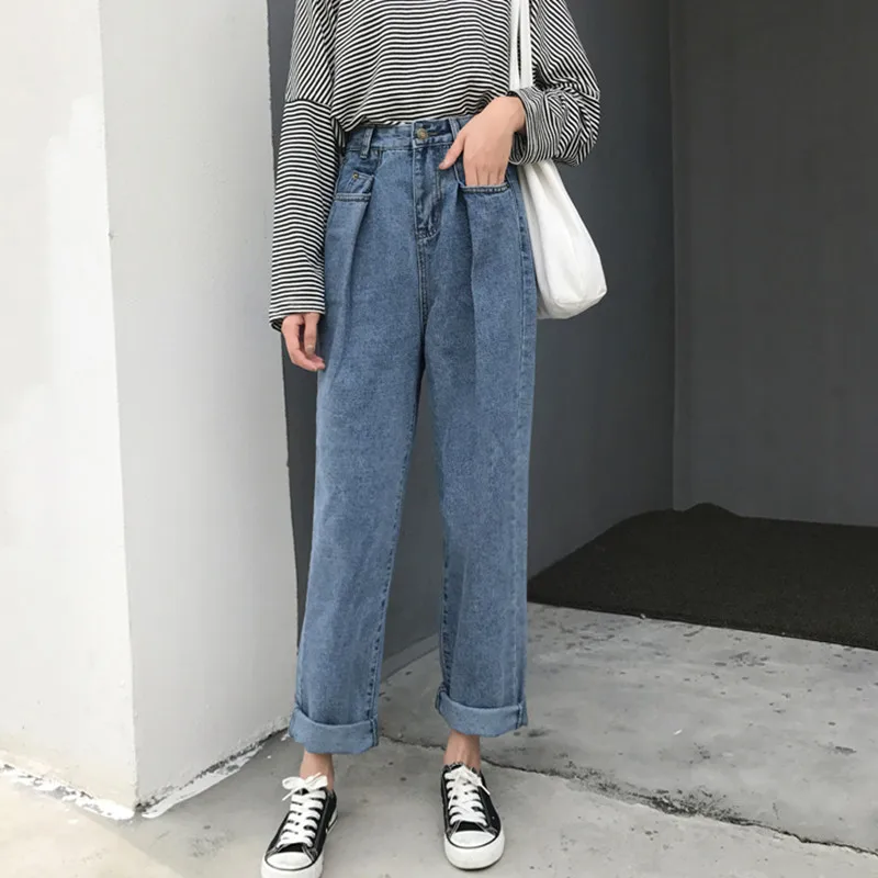 Autumn Women's Clothing 2018 The New Korean Version High Waist Loose Straight Slim Fit Women Denim Nine Pants
Autumn Women's Clothing 2018 The New Korean Version High Waist Loose Straight Slim Fit Women Denim Nine Pants