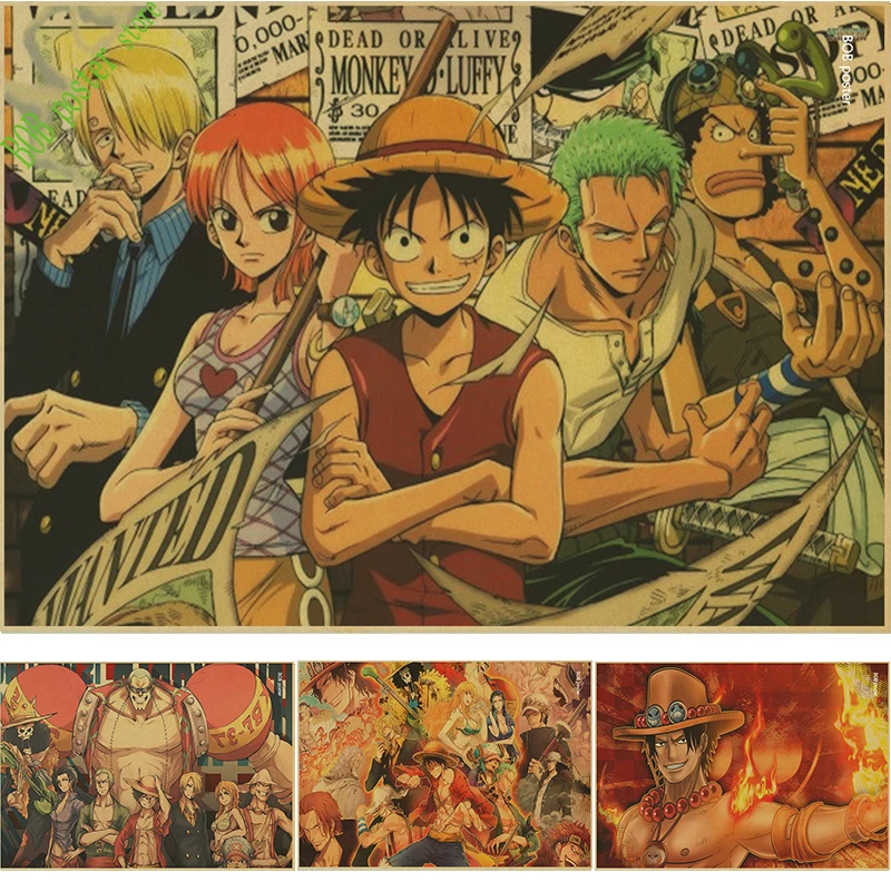 Vintage Classic Cartoon Anime One Piece Luffy Poster Retro Kraft Paper Bar Cafe Home Decor Comics Wall Sticker
Vintage Classic Cartoon Anime One Piece Luffy Poster Retro Kraft Paper Bar Cafe Home Decor Comics Wall Sticker