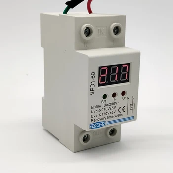 TOMZN VPD1 40A 60A 220V reconnect over and under voltage protection protective device relay with Voltmeter voltage monitor
TOMZN VPD1 40A 60A 220V reconnect over and under voltage protection protective device relay with Voltmeter voltage monitor