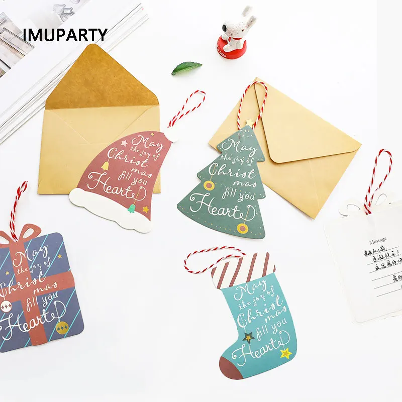 4pcs/set Christmas Cards with Envelope Gift Message Cards for Kids Xmas Party Bookmark Favors for Guests Blank Note Cards
4pcs/set Christmas Cards with Envelope Gift Message Cards for Kids Xmas Party Bookmark Favors for Guests Blank Note Cards