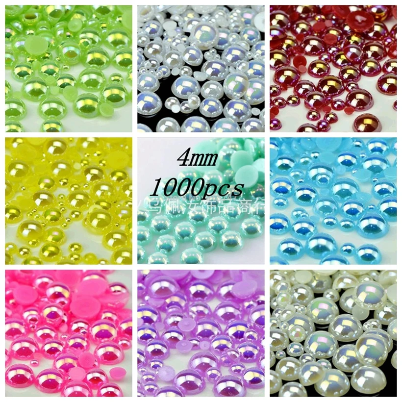 Free Shipping 1000Pcs/lot Size 4mm AB Colors Imitation Pearls Half Round Flatback Beads DIY Decoration
Free Shipping 1000Pcs/lot Size 4mm AB Colors Imitation Pearls Half Round Flatback Beads DIY Decoration