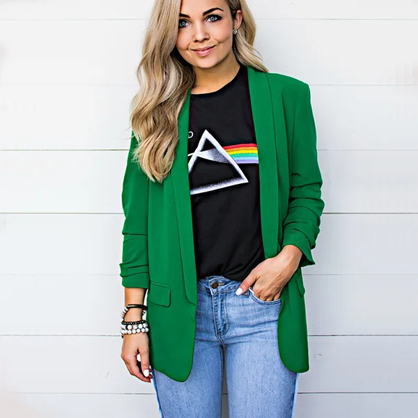 Spring Autumn Women Blazers Jackets Small Suit Jacket Solid Color Long Sleeve OL Casual Suit Women Basic Clothes Jackets Coats
Spring Autumn Women Blazers Jackets Small Suit Jacket Solid Color Long Sleeve OL Casual Suit Women Basic Clothes Jackets Coats