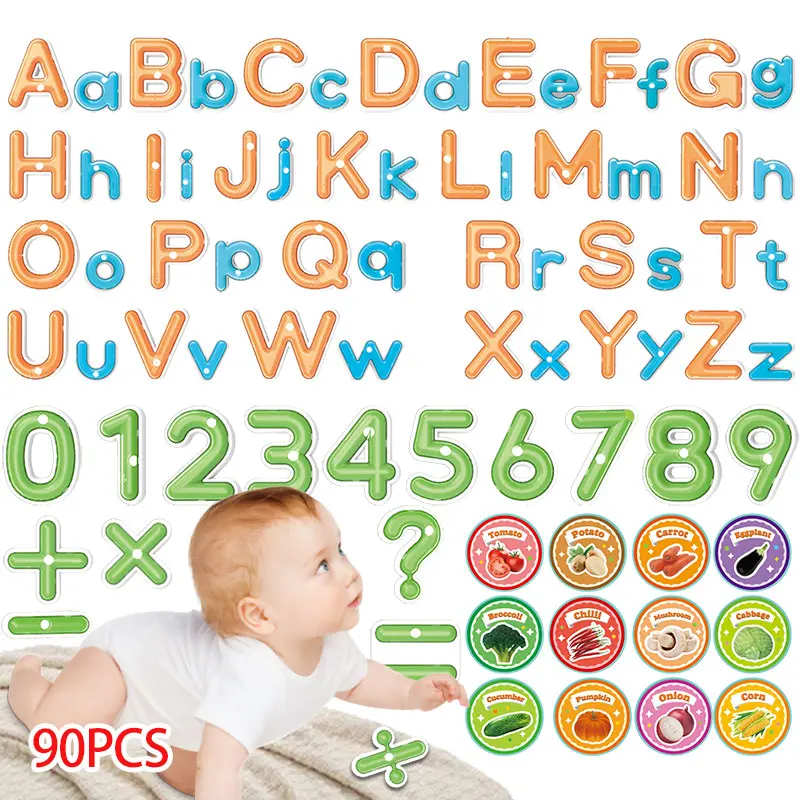 90PCS Letter Digit Magnetic Plastic Used As Learning English Alphabet Arabic Numerals Model Fridge Magnets Educational Kids Toys
90PCS Letter Digit Magnetic Plastic Used As Learning English Alphabet Arabic Numerals Model Fridge Magnets Educational Kids Toys