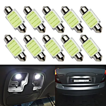 10pcs 31mm 36mm 39mm 41mm COB LED FESTOON Bulb Car led C3W C5W C10W White Color Car Dome Light Auto Interior Lamp DC 12V
10pcs 31mm 36mm 39mm 41mm COB LED FESTOON Bulb Car led C3W C5W C10W White Color Car Dome Light Auto Interior Lamp DC 12V