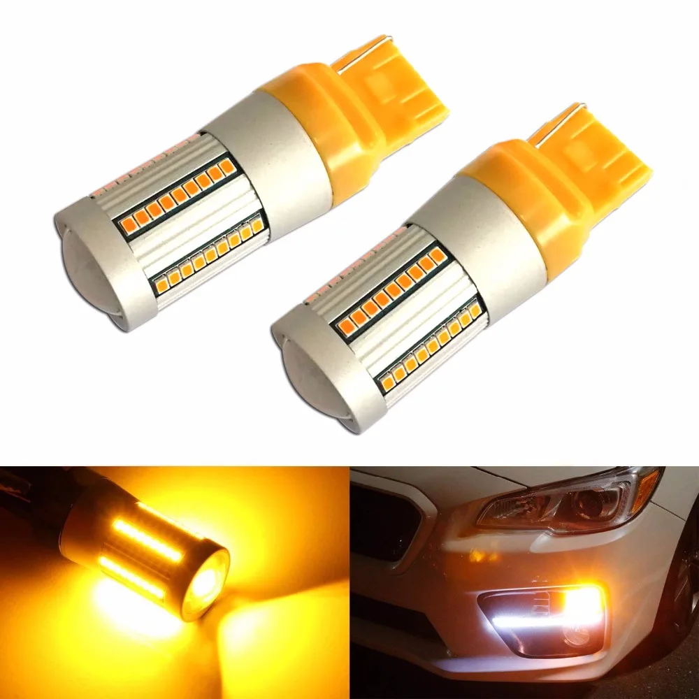2x T20 W21W WY21W 7440 7440NA Amber Yellow LED Bulbs No Hyper Flash CANBUS Error Free LED Turn Signal Lights Super Bright 2000lm
2x T20 W21W WY21W 7440 7440NA Amber Yellow LED Bulbs No Hyper Flash CANBUS Error Free LED Turn Signal Lights Super Bright 2000lm