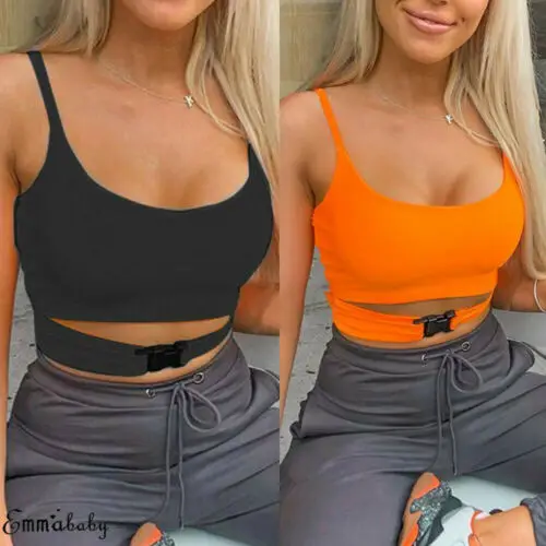 Summer New Fashion Women Sexy Sling Personalized Buckle Straps Crop Tank Tops Summer Casual Sleeveless Short Vest
Summer New Fashion Women Sexy Sling Personalized Buckle Straps Crop Tank Tops Summer Casual Sleeveless Short Vest