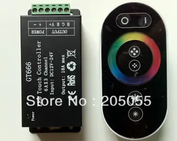 GT666 18A RF Wireless Touch RGB LED Controller for RGB LED Strips 6A x 3 Channel DC12V-24V
GT666 18A RF Wireless Touch RGB LED Controller for RGB LED Strips 6A x 3 Channel DC12V-24V