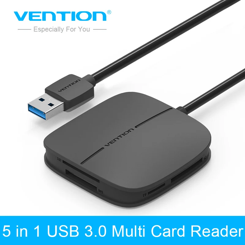 Image Vention All in 1 USB 3.0 Card Reader Multi Memory Card Reader USB for TF for SD for CF for MS Card Adapter Support 256G