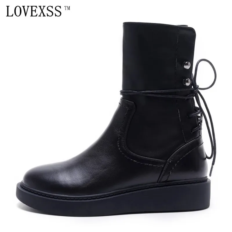 LOVEXSS Genuine Leather Chelsea Boots Full Grain Leather Black Woman Shoes High Quality Flat With Ankle Boots 2017 Autumn Winter 
LOVEXSS Genuine Leather Chelsea Boots Full Grain Leather Black Woman Shoes High Quality Flat With Ankle Boots 2017 Autumn Winter