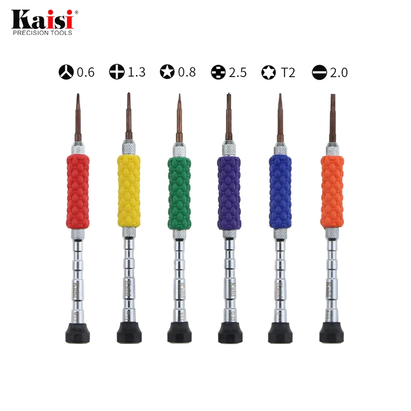 kaisi 0.6 Y-Type/ T2/ 0.8 Torx/ 1.3 Phillips/ 2.0 Slotted Precision Screwdriver Opening Tool Set For iPhoneX 8 7 Repair Kit
kaisi 0.6 Y-Type/ T2/ 0.8 Torx/ 1.3 Phillips/ 2.0 Slotted Precision Screwdriver Opening Tool Set For iPhoneX 8 7 Repair Kit