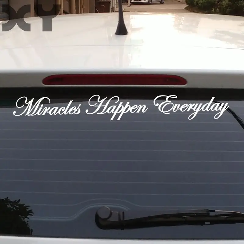 XY Miracles Happen Everyday Car Rear Window Stickers Vinyl Decals Reflective Type Funny Car Stickers Drop Shipping
XY Miracles Happen Everyday Car Rear Window Stickers Vinyl Decals Reflective Type Funny Car Stickers Drop Shipping