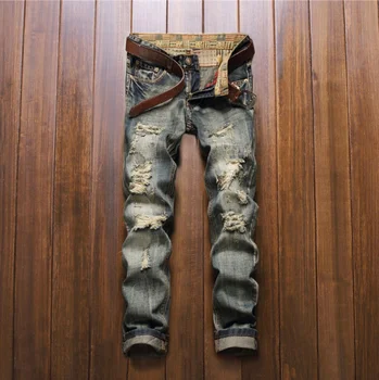 New style retro old beggar personality fashion men's hole patch jeans men's jeans trend
New style retro old beggar personality fashion men's hole patch jeans men's jeans trend