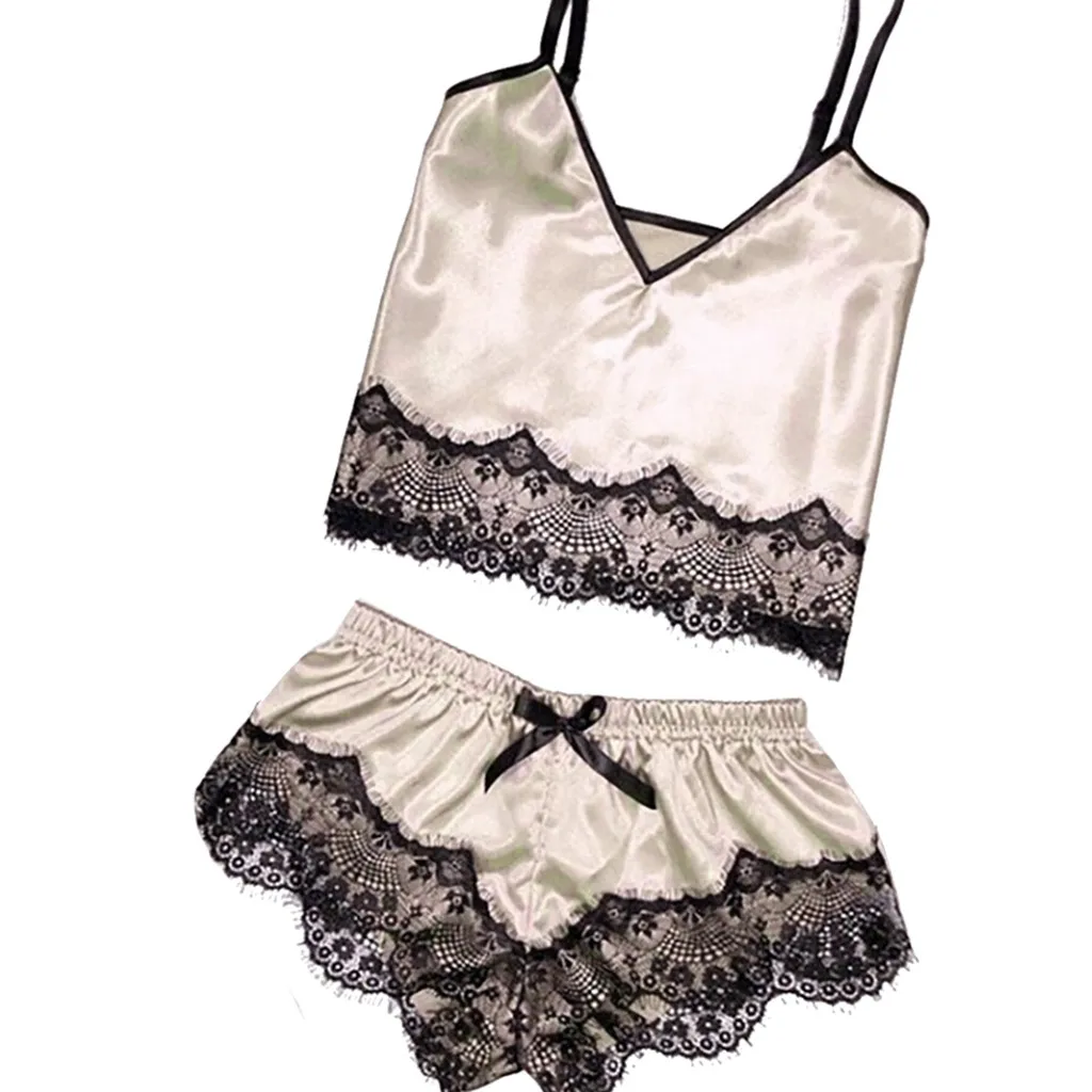 Women Camisole Womens Sexy Satin Sling Sleepwear Lingerie Lace Bowknot Nightdress Underwear Top En Dentelle
Women Camisole Womens Sexy Satin Sling Sleepwear Lingerie Lace Bowknot Nightdress Underwear Top En Dentelle
