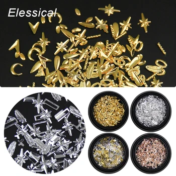ELESSICAL 10g Gold Silver Nail Rivets Mixed Flower Triangle Square Feather Moon Copper Nail Art Decorations Studs WY1201-WY1204
ELESSICAL 10g Gold Silver Nail Rivets Mixed Flower Triangle Square Feather Moon Copper Nail Art Decorations Studs WY1201-WY1204