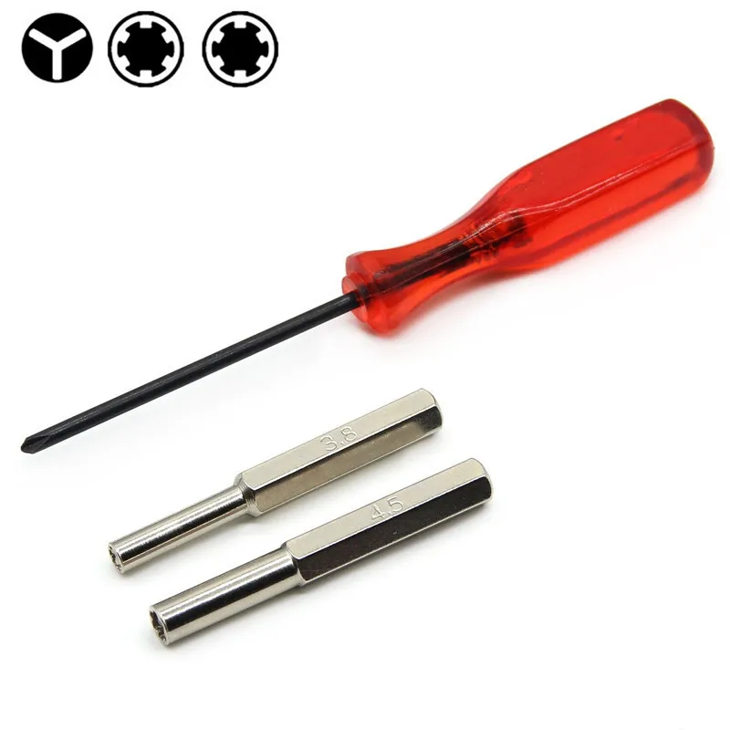1 Set New For NES N64 Gameboy 3.8mm + 4.5mm Security Bit + Triwing Screwdriver P0.05
1 Set New For NES N64 Gameboy 3.8mm + 4.5mm Security Bit + Triwing Screwdriver P0.05