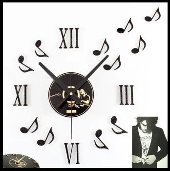 Black Roman Numbers and Music Notes Pattern Mirror Surface Wall Clock DIY 3D Acrylic Wall Sticker Removable Home Decor
Black Roman Numbers and Music Notes Pattern Mirror Surface Wall Clock DIY 3D Acrylic Wall Sticker Removable Home Decor