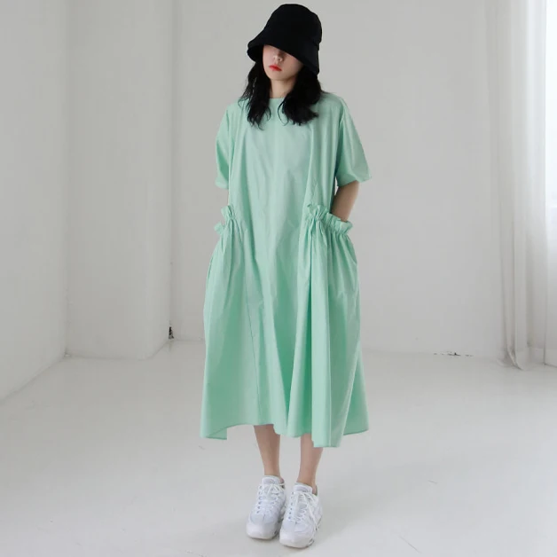 Women Summer Dress Plus Size Robe Big Size Korean Vintage Loose Sexy o-neck Oversize Casual Maxi Long Dress Vestidos De Festa
Women Summer Dress Plus Size Robe Big Size Korean Vintage Loose Sexy o-neck Oversize Casual Maxi Long Dress Vestidos De Festa