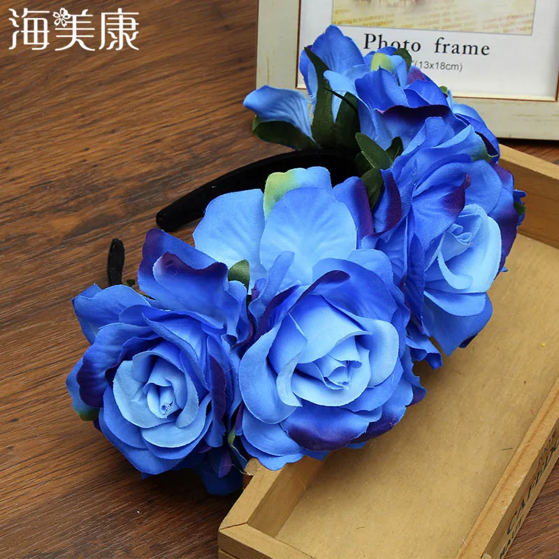 Haimeikang New Rose Flower Wreath Headband 7 Colors Brides Women Hair Bands Floral Girl Studio Photo Beach Hair Accessories
Haimeikang New Rose Flower Wreath Headband 7 Colors Brides Women Hair Bands Floral Girl Studio Photo Beach Hair Accessories