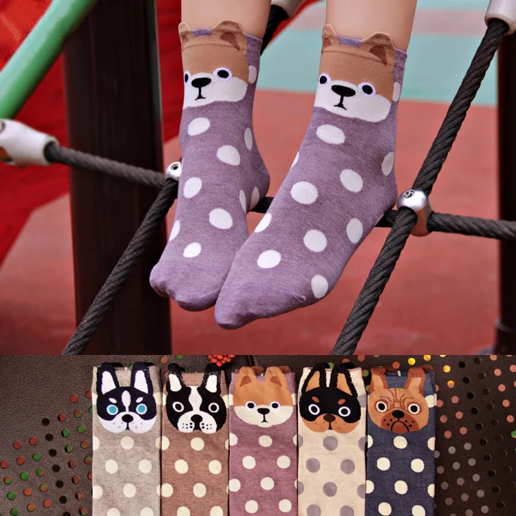 5 colors lovely dogs Cute cartoon sox Autumn Summer South Korean style women's Fashion Cotton tube Socks meias soks
5 colors lovely dogs Cute cartoon sox Autumn Summer South Korean style women's Fashion Cotton tube Socks meias soks