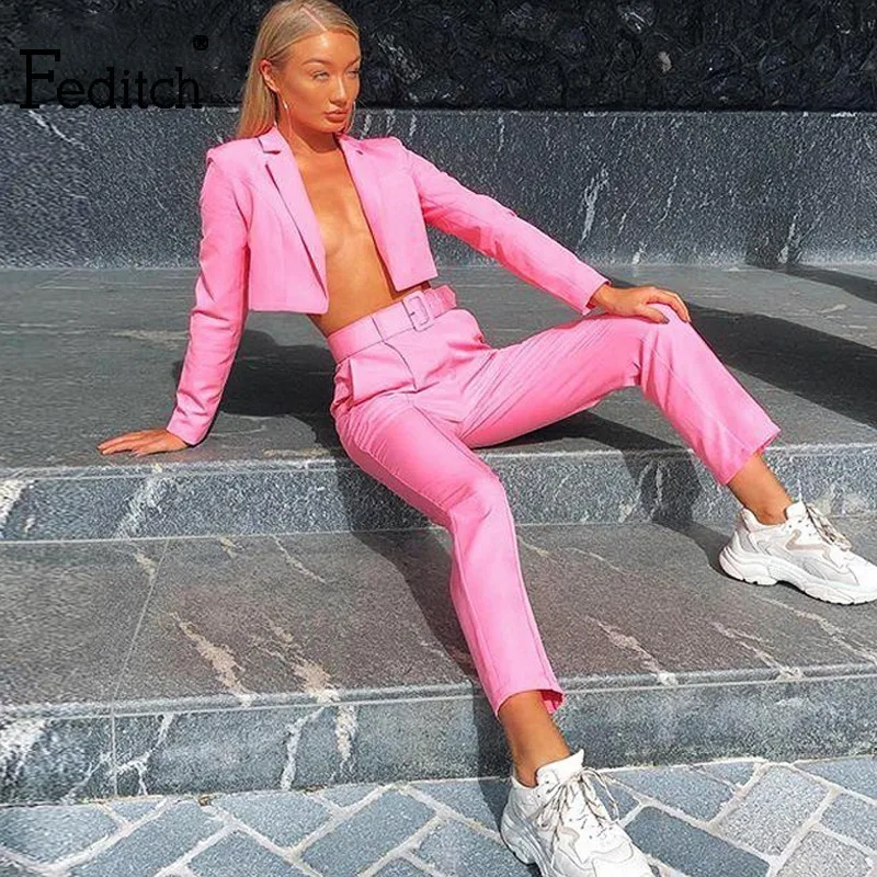Feditch Long Sleeve Jacket And Pants Two Piece Set Nightclub Sexy 2 Piece Sets Women Set With Belt Ladies Fashion Outfits 2019
Feditch Long Sleeve Jacket And Pants Two Piece Set Nightclub Sexy 2 Piece Sets Women Set With Belt Ladies Fashion Outfits 2019