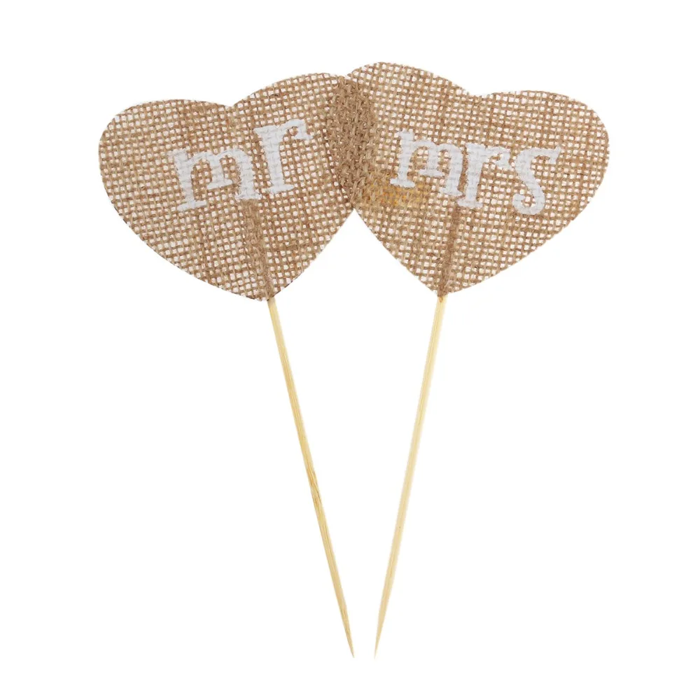 2Pcs/set MR MRS Flower Cake Topper Natural Jute Burlap Hessian Vintage Wedding Decoration Rustic Classic for Wedding Decoration
2Pcs/set MR MRS Flower Cake Topper Natural Jute Burlap Hessian Vintage Wedding Decoration Rustic Classic for Wedding Decoration