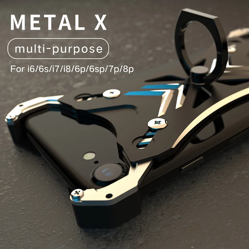 For iPhone 7 Case 8 Plus Bumper Fashion Luxury Metal Shockproof Cover for iPhone 7Plus /6/6S Plus Universal Protection with Ring
For iPhone 7 Case 8 Plus Bumper Fashion Luxury Metal Shockproof Cover for iPhone 7Plus /6/6S Plus Universal Protection with Ring
