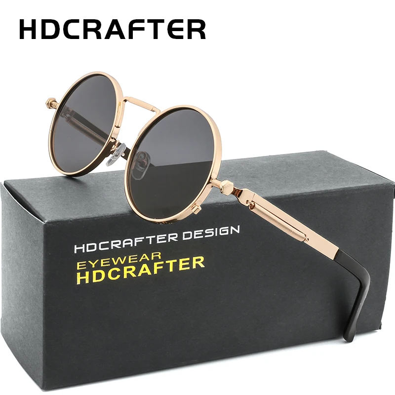HDCRAFTER Vintage Steampunk Sunglasses Men Round Gold Frame Metal Gothic Eyewear Shades Brand Designer Sunglasses
HDCRAFTER Vintage Steampunk Sunglasses Men Round Gold Frame Metal Gothic Eyewear Shades Brand Designer Sunglasses