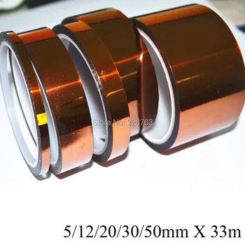 High Quality 5pcs/lots 5/12//20/30/50mm X 33m High temperature tape BGA Heat Resistant Polyimide Free Shipping
High Quality 5pcs/lots 5/12//20/30/50mm X 33m High temperature tape BGA Heat Resistant Polyimide Free Shipping