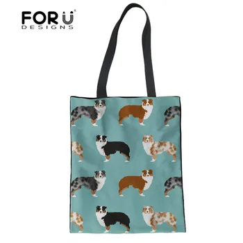 FORUDESIGNS Women Handbags Canvas Australian Shepherd Printing Large Casual Linen Tote Bags for Ladies Shoulder Bags Female 2018
FORUDESIGNS Women Handbags Canvas Australian Shepherd Printing Large Casual Linen Tote Bags for Ladies Shoulder Bags Female 2018