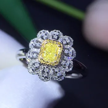 Fine Jewelry Real 18K 0.23ct Facny Light Yellow Diamond Wedding Engagement Female Rings for Women Fine Diamonds Ring TX
Fine Jewelry Real 18K 0.23ct Facny Light Yellow Diamond Wedding Engagement Female Rings for Women Fine Diamonds Ring TX