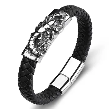 2018 Men Bracelet Punk Scorpion Bangle Black Weaving Charm Rope Chain Leather Bracelet Stainless Steel Fashion Bracelets Gift
2018 Men Bracelet Punk Scorpion Bangle Black Weaving Charm Rope Chain Leather Bracelet Stainless Steel Fashion Bracelets Gift