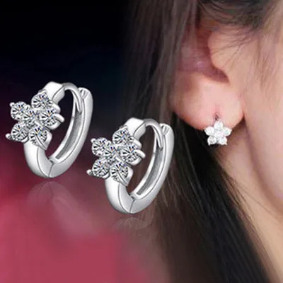 Fashion 925 pure silver in ear zircon Women pure silver earrings Small earring anti-allergic gift
Fashion 925 pure silver in ear zircon Women pure silver earrings Small earring anti-allergic gift