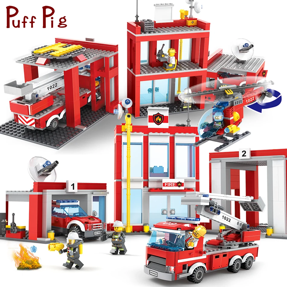 718pcs City Fire Station Firefighter Figures Helicopter Truck Model Compatible Legoed Building Blocks Bricks Toys For Children
718pcs City Fire Station Firefighter Figures Helicopter Truck Model Compatible Legoed Building Blocks Bricks Toys For Children